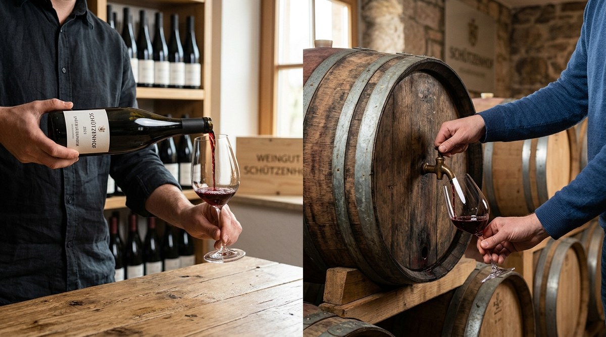 Wein aus der Flasche oder vom Fass: Was ist der Unterschied?