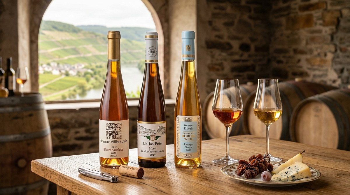 Die edelsüßen Schätze Deutschlands: Ein Guide zu Beerenauslese, Trockenbeerenauslese und Eiswein